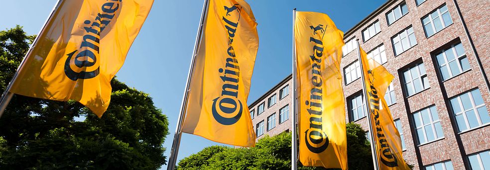 Continental flags at headquarters